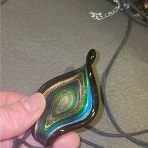 Multicolor Teardrop Pendant Necklace